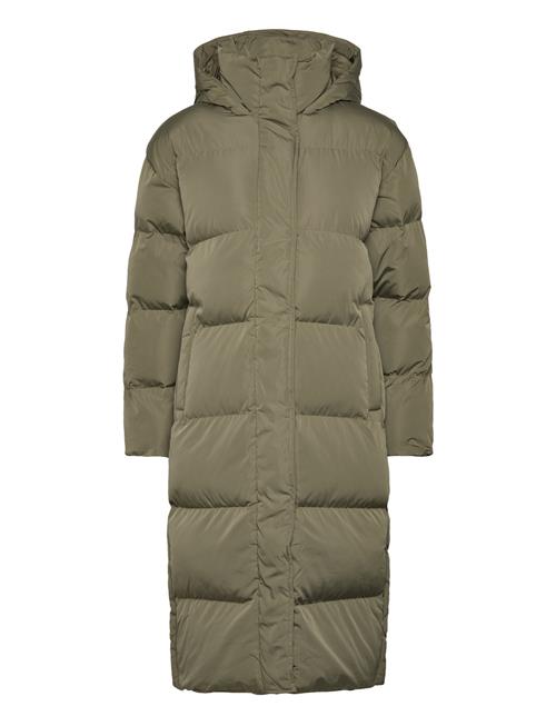 Longline Hooded Puffer Coat Superdry Khaki