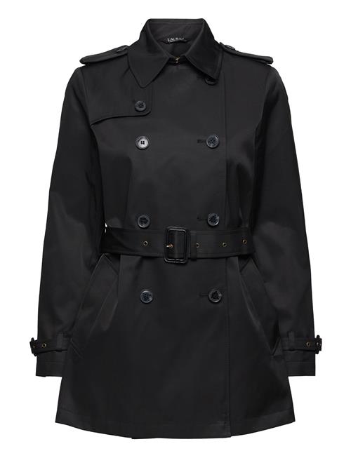 Lauren Ralph Lauren Belted Cotton-Blend Trench Coat Lauren Ralph Lauren Black