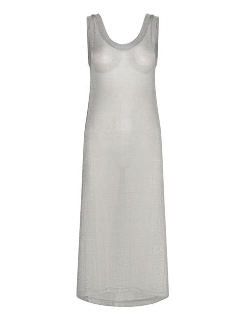 Rabens Saloner Metal Mesh Tank Dress - Cannie Rabens Sal R Silver