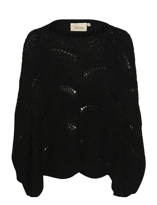 Crmistletoe Knit Poncho Cream Black