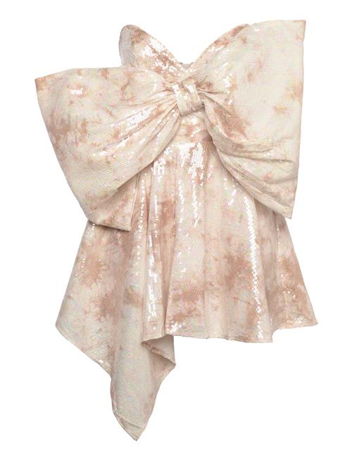 Bardot Brydie Bow Mini Dress Bardot Beige