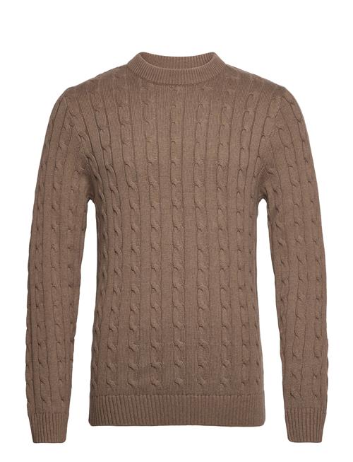 Selected Homme Slhryan Structure Crew Neck W Selected Homme Brown