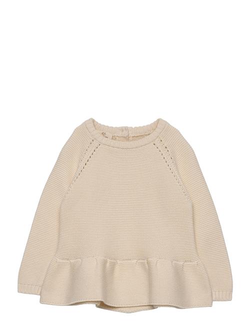 Copenhagen Colors Knitted Pullover W. Frill Copenhagen Colors Cream