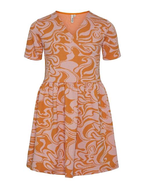 Little Pieces Pkbrina Ss Wrap Dress Little Pieces Orange