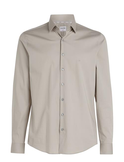 Calvin Klein Poplin Stretch Slim Shirt Calvin Klein Beige