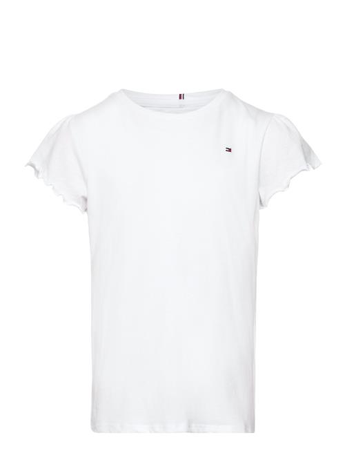 Tommy Hilfiger Essential Ruffle Sleeve Top Ss Tommy Hilfiger White