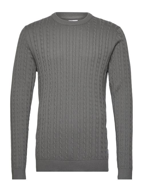 Se Jack & Jones Jjcarlson Knit Crew Neck Jack & J S Grey ved Booztlet