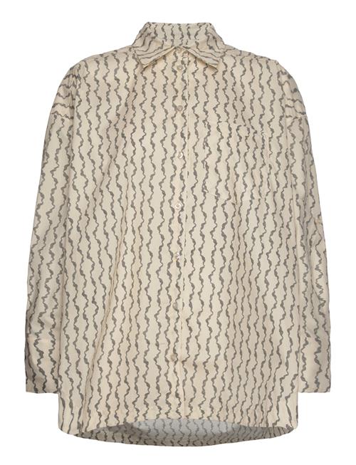 REMAIN Birger Christensen Pleated Back Shirt REMAIN Birger Christensen Beige