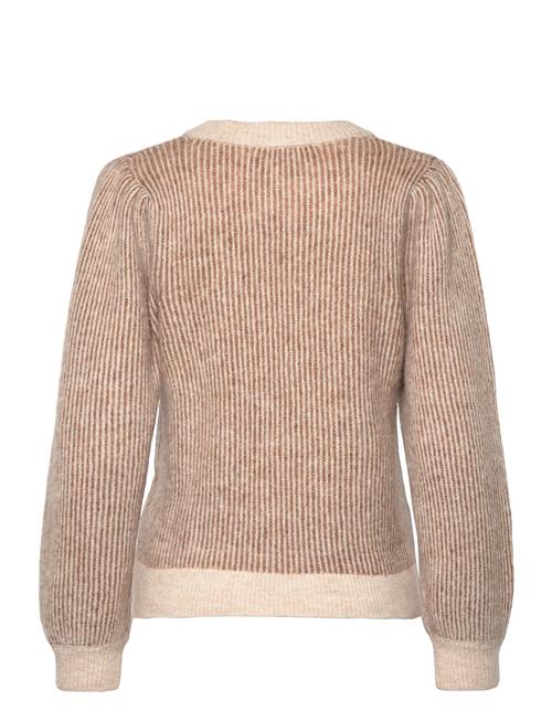 Selected Femme Slflilo Ls Knit O-Neck Selected Femme Brown