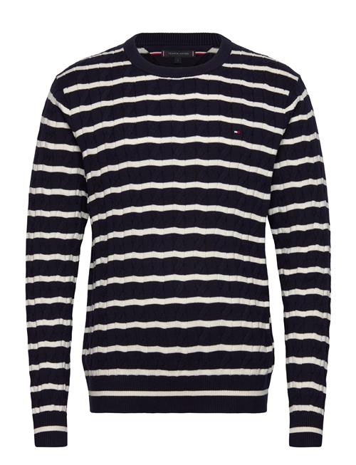 Classic Cotton Cable Crew Neck Tommy Hilfiger Navy