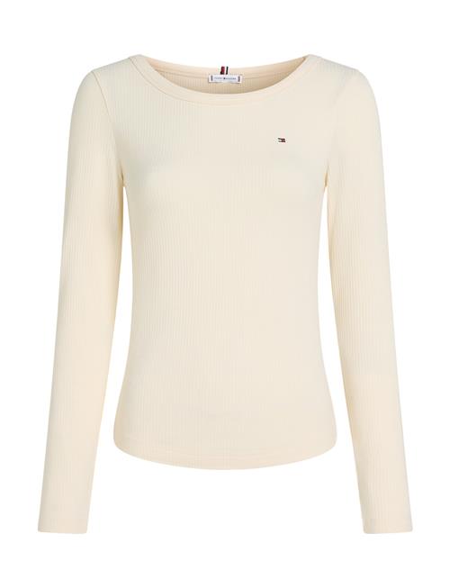 Slim 5X2 Rib O-Nk Ls Tommy Hilfiger Cream