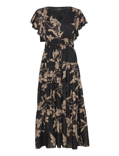 Floral Cotton Voile Tiered Maxidress Lauren Ralph Lauren Black