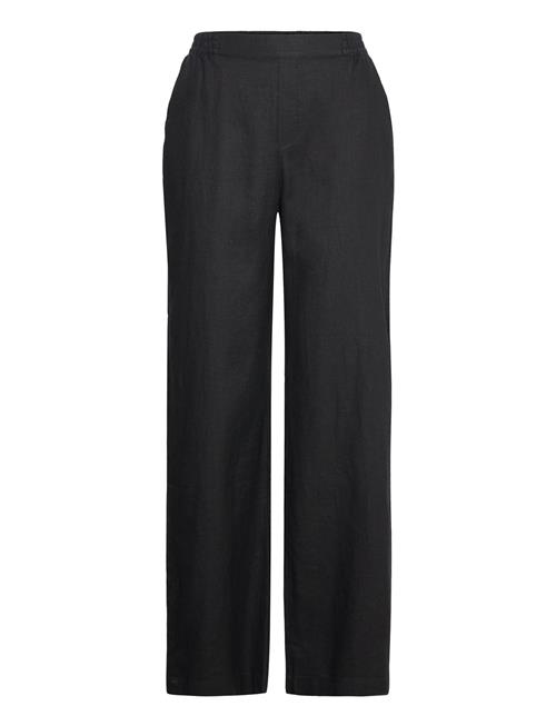 Trousers Bella Pure Linen Lindex Black