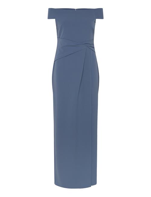 Crepe Off-The-Shoulder Gown Lauren Ralph Lauren Blue