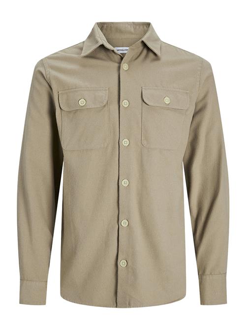 Se Jack & Jones Jjedarren Overshirt Ls Noos Jack & J S Beige ved Booztlet