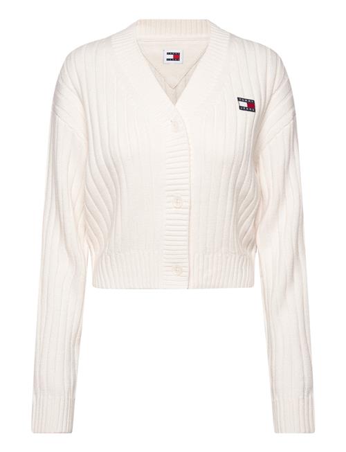 Tommy Jeans Tjw Badge V-Neck Cardigan Ext Tommy Jeans White