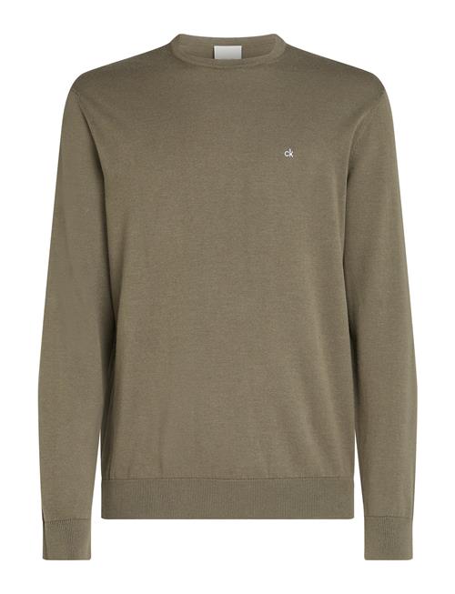 Calvin Klein Cotton Silk Blend Cn Sweater Calvin Klein Khaki