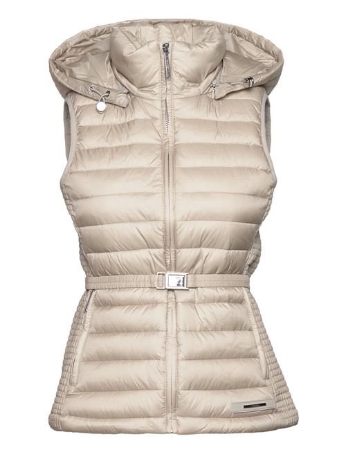 Calvin Klein Lw Padded Waist Smocking Vest Calvin Klein Cream