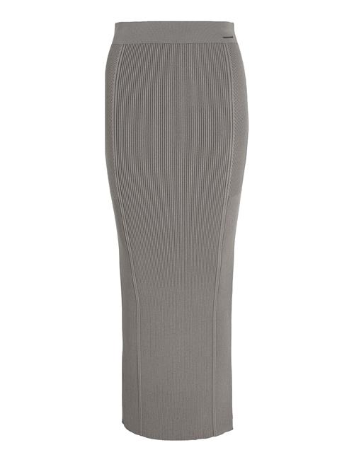 Calvin Klein Two T Rib Column Skirt Calvin Klein Grey