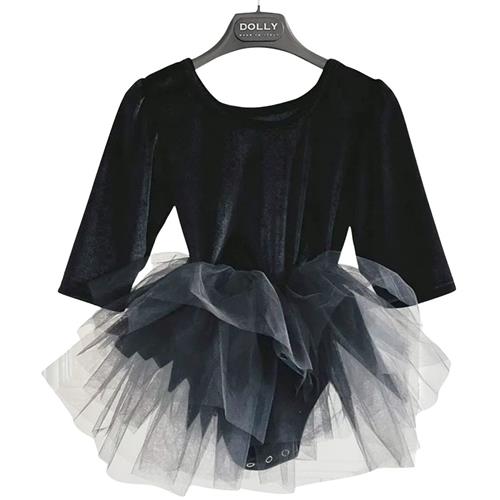 DOLLY by Le Petit Tom Dolly Universe Velvet Planet Tutu Dress Black | Sort | 0-1 years