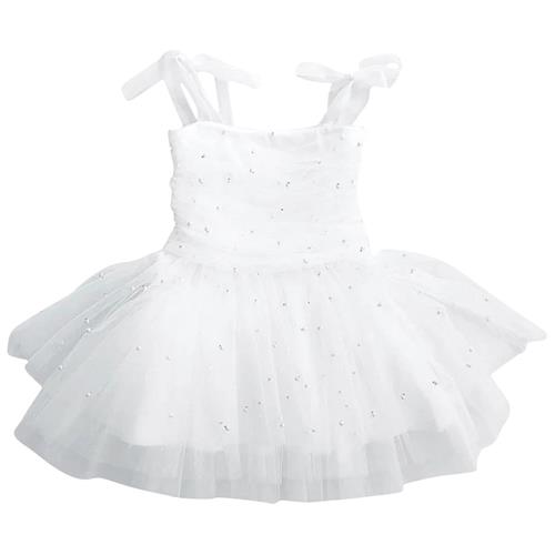 DOLLY by Le Petit Tom Pearl Tulle Ballerina Dress White | Hvid | 4-6 years