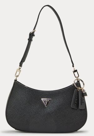 Se Guess Noelle Top Zip Shoulder Bag Black Onesize ved Bubbleroom