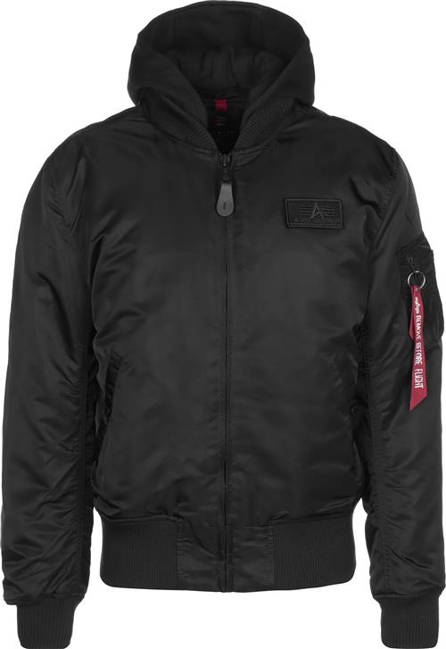 ALPHA INDUSTRIES Overgangsjakke 'MA-1 ZH'  mørkerød / sort / hvid