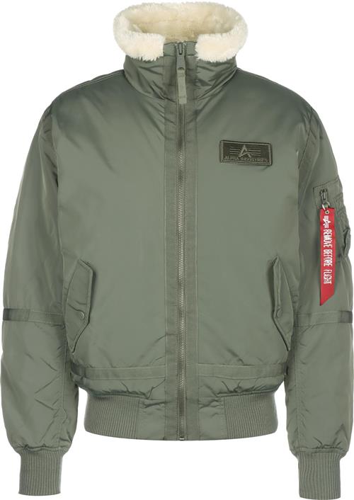 ALPHA INDUSTRIES Vinterjakke  khaki / rød / hvid / æggeskal