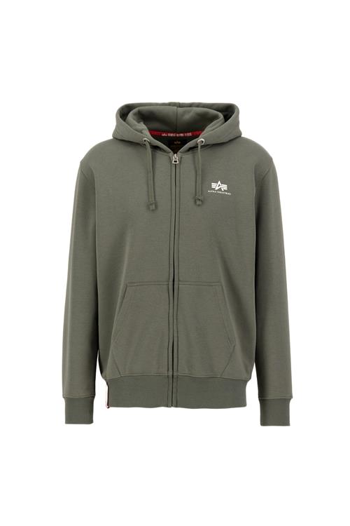 ALPHA INDUSTRIES Sweatjakke  oliven / hvid