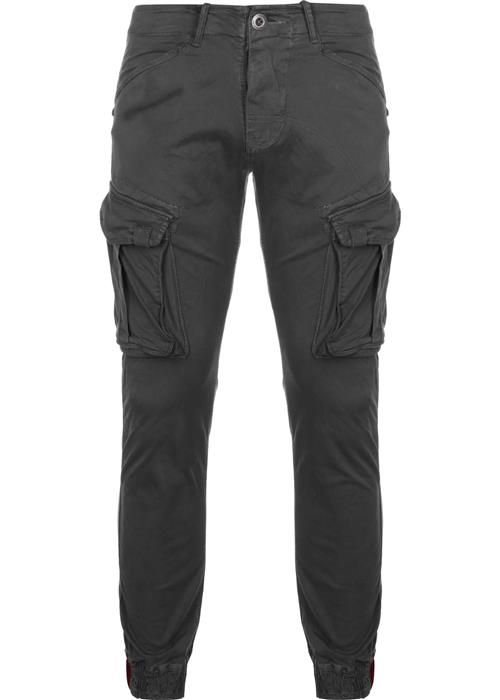 ALPHA INDUSTRIES Cargobukser 'Spy'  antracit / rød