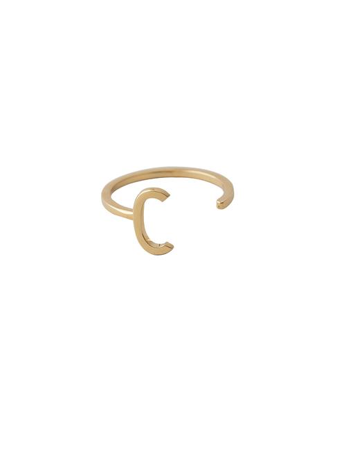 Ring A-Z Gold Design Letters Gold