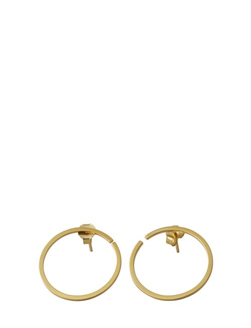 Design Letters Earring Hoops 24Mm Gold Design Letters Gold