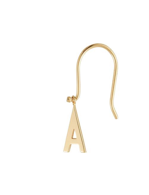 Initial Ear Hanger Design Letters Gold