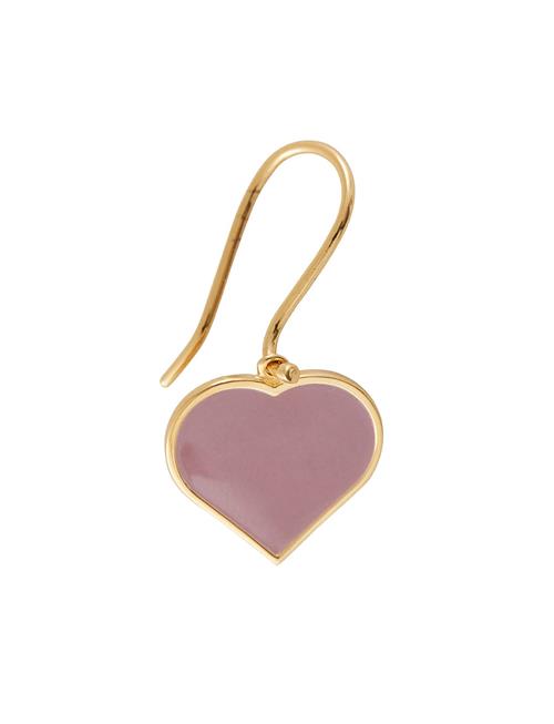 Design Letters Big Heart Enamel Ear Hanger Gold 1 Pcs Design Letters Pink