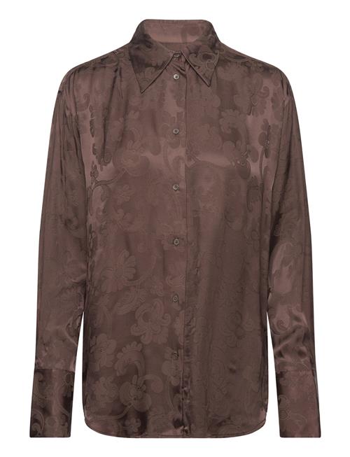 GANT Relaxed Lace Jacquard Shirt GANT Brown