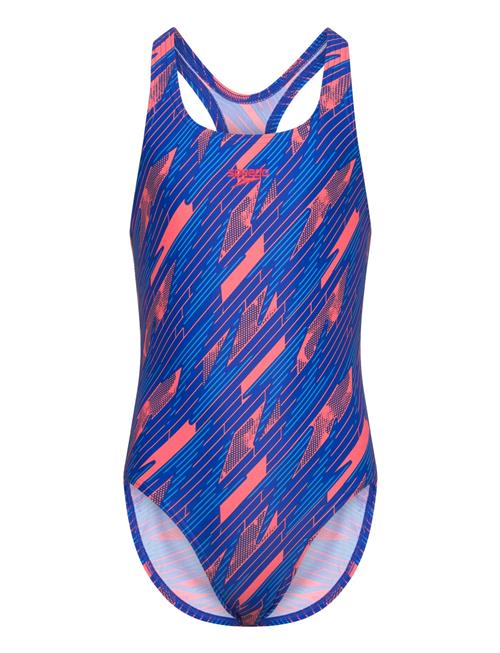 Speedo Girls Hyperboom Allover Medalist Speedo Blue