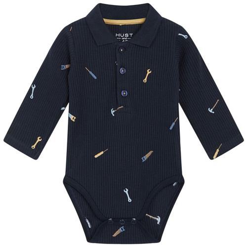 Hust&Claire GOTS Bebe Polo Baby Body Navyblå | Marine blå | 62 cm