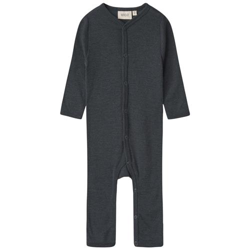 Wheat Langærmet uld jumpsuit Dusty Navy | Marine blå | 80 cm