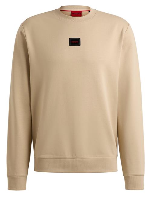 HUGO Sweatshirt 'Diragol'  beige / rød / sort