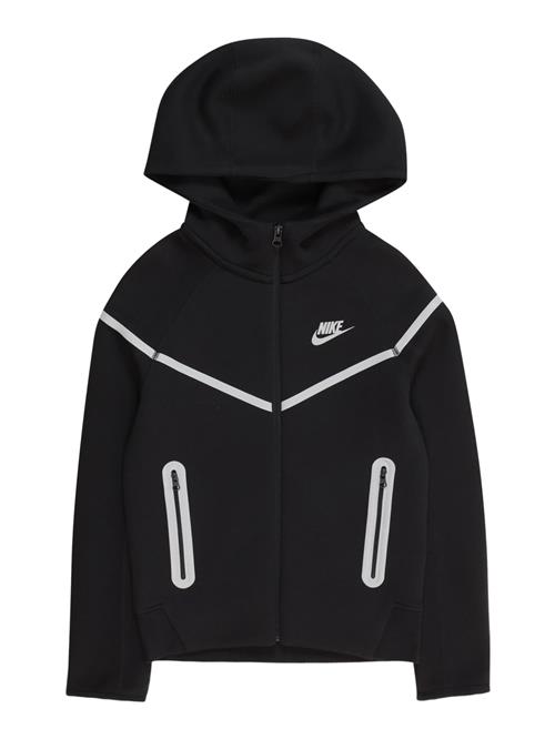 Nike Sportswear Sweatjakke 'Tech Fleece'  sort / hvid