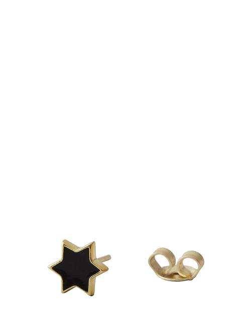 Design Letters Earring Stud Enamel Star Design Letters Gold