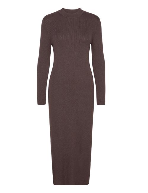 Slfeloise Ls Knit Dress Selected Brown