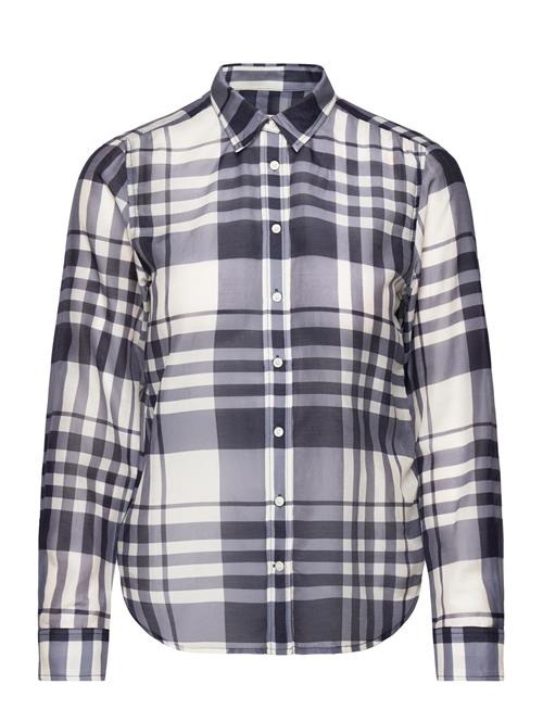 GANT Reg Checked Cotton Silk Shirt GANT Blue