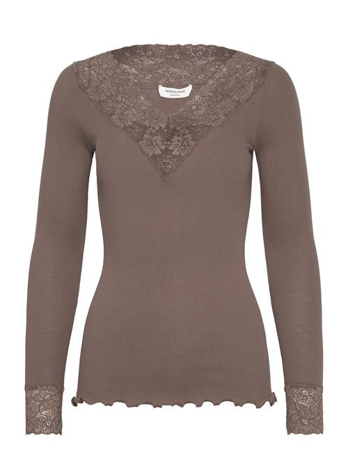 Organic T-Shirt W/ Lace Rosemunde Brown