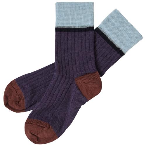 FUB 2-pakning Colour Block sokker Dusty Violet | Lilla | 22-24 EU