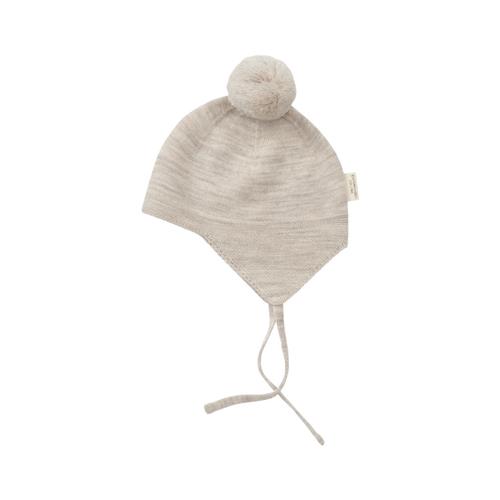 Copenhagen Colors Cream Merino Wool Baby Beanie med Pompom |  | 36/38 cm