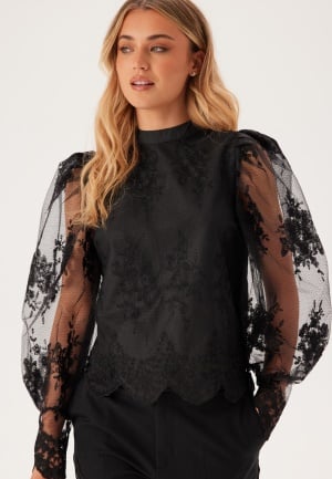 YAS Yaslisa Ls Lace Top W Lining Black XL