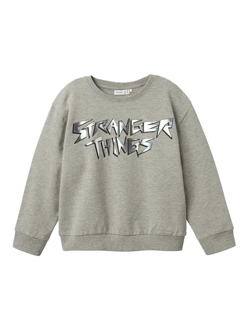 NAME IT Sweatshirt 'NKFDIDO STRANGERTHINGS'  lyseblå / grå / grå-meleret / sort