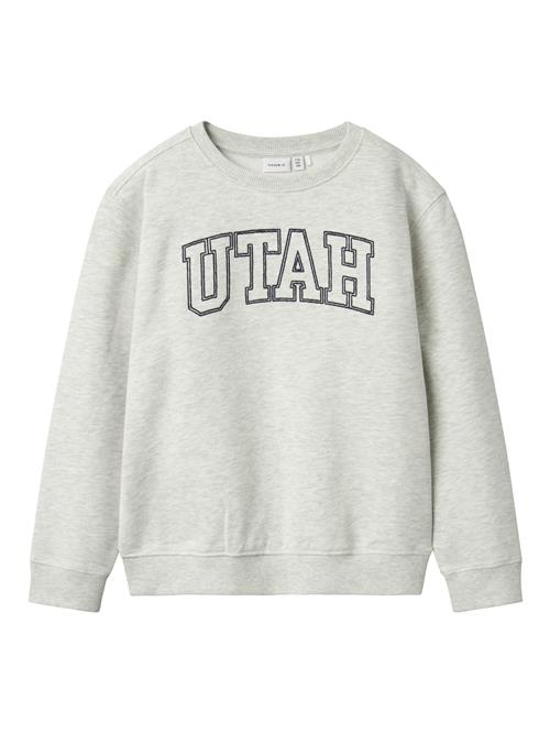 NAME IT Sweatshirt 'Taloy'  grå-meleret / sort