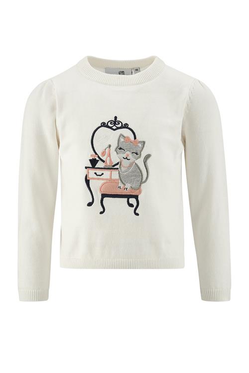 happy girls Pullover  ecru / grå / pink / sort